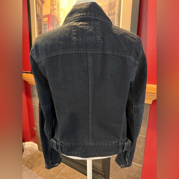 Calvin Klein Jeans Dark Blue Jean Moto Jacket - Picture 8 of 13